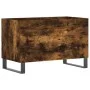 Scheibenschrank aus geräuchertem Eichensperrholz, 74,5 x 38 x 48 cm von vidaXL, CD- und DVD-Speicher - Ref: Foro24-831737, Pr...