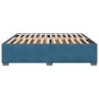 Estructura de cama de terciopelo azul 180x200 cm