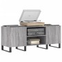 Plywood gray Sonoma record storage unit 121x38x48cm by vidaXL, CD and DVD storage - Ref: Foro24-831690, Price: 83,07 €, Disco...