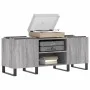 Plywood gray Sonoma record storage unit 121x38x48cm by vidaXL, CD and DVD storage - Ref: Foro24-831690, Price: 82,18 €, Disco...