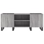 Plywood gray Sonoma record storage unit 121x38x48cm by vidaXL, CD and DVD storage - Ref: Foro24-831690, Price: 83,07 €, Disco...