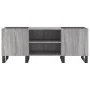 Plywood gray Sonoma record storage unit 121x38x48cm by vidaXL, CD and DVD storage - Ref: Foro24-831690, Price: 82,18 €, Disco...