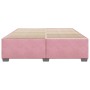 Estructura de cama sin colchón terciopelo rosa 180x200 cm