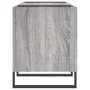 Plywood gray Sonoma record storage unit 121x38x48cm by vidaXL, CD and DVD storage - Ref: Foro24-831690, Price: 82,18 €, Disco...