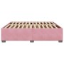 Estructura de cama sin colchón terciopelo rosa 180x200 cm