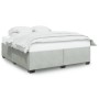 Estructura de cama sin colchón terciopelo gris claro 200x200 cm