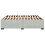 Estructura de cama sin colchón terciopelo gris claro 200x200 cm