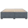 Estructura cama sin colchón terciopelo gris oscuro 200x200 cm