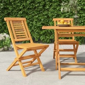 Sillas de jardín plegables 2 uds madera maciza teca 47x63x90cm de vidaXL, Sillas de jardín - Ref: Foro24-362755, Precio: 179,...