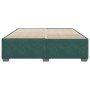 Estructura cama sin colchón terciopelo verde oscuro 200x200 cm