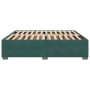 Estructura cama sin colchón terciopelo verde oscuro 200x200 cm