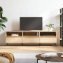 Mueble de TV madera contrachapada roble Sonoma 150x30x44,5 cm de vidaXL, Muebles TV - Ref: Foro24-831255, Precio: 102,66 €, D...