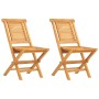 Klappbare Gartenstühle, 2 Stück, massives Teakholz, 47 x 63 x 90 cm von vidaXL, Gartenstühle - Ref: Foro24-362755, Preis: 179...