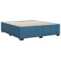 Estructura de cama sin colchón terciopelo azul 200x200 cm