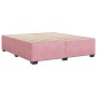 Estructura cama sin colchón terciopelo rosa 200x200 cm