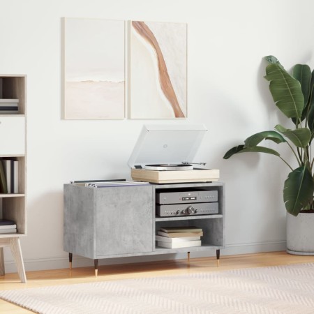 Concrete gray engineered wood disc cabinet 85x38x48 cm by vidaXL, CD and DVD storage - Ref: Foro24-831696, Price: 44,26 €, Di...