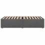 Estructura de cama sin colchón tela gris oscuro 80x200 cm