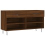 Shoe bench engineered wood oak brown 102x35x55 cm by vidaXL, Shoe racks and shoe organizers - Ref: Foro24-829739, Price: 51,9...