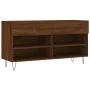 Shoe bench engineered wood oak brown 102x35x55 cm by vidaXL, Shoe racks and shoe organizers - Ref: Foro24-829739, Price: 51,9...
