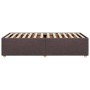 Estructura de cama sin colchón tela marrón oscuro 80x200 cm