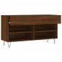 Shoe bench engineered wood oak brown 102x35x55 cm by vidaXL, Shoe racks and shoe organizers - Ref: Foro24-829739, Price: 51,9...