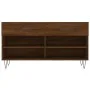 Banco zapatero madera de ingeniería marrón roble 102x35x55 cm de vidaXL, Zapateros y organizadores de calzado - Ref: Foro24-8...