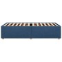 Estructura de cama sin colchón tela azul 80x200 cm