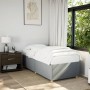 Estructura de cama sin colchón tela gris claro 90x190 cm