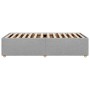 Estructura de cama sin colchón tela gris claro 90x190 cm