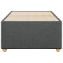 Estructura de cama sin colchón tela gris oscuro 90x190 cm