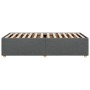 Estructura de cama sin colchón tela gris oscuro 90x190 cm