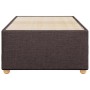 Estructura de cama sin colchón tela marrón oscuro 90x190 cm