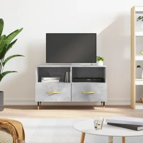 Concrete gray plywood TV cabinet 80x36x50 cm by vidaXL, TV Furniture - Ref: Foro24-828952, Price: 46,63 €, Discount: %