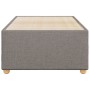Estructura de cama sin colchón tela gris taupe 90x190 cm