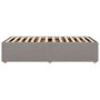 Estructura de cama sin colchón tela gris taupe 90x190 cm