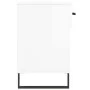 Glossy white engineered wood shoe bench 102x35x55 cm by vidaXL, Shoe racks and shoe organizers - Ref: Foro24-829766, Price: 6...