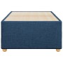 Estructura de cama sin colchón tela azul 90x190 cm