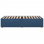 Estructura de cama sin colchón tela azul 90x190 cm
