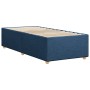 Estructura de cama sin colchón tela azul 90x190 cm