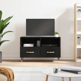 Mueble para TV madera contrachapada negro 80x36x50 cm de vidaXL, Muebles TV - Ref: Foro24-828949, Precio: 47,12 €, Descuento: %