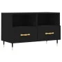 Schwarzer TV-Schrank aus Sperrholz, 80 x 36 x 50 cm von vidaXL, TV-Möbel - Ref: Foro24-828949, Preis: 47,12 €, Rabatt: %