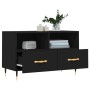 Schwarzer TV-Schrank aus Sperrholz, 80 x 36 x 50 cm von vidaXL, TV-Möbel - Ref: Foro24-828949, Preis: 52,84 €, Rabatt: %