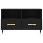 Schwarzer TV-Schrank aus Sperrholz, 80 x 36 x 50 cm von vidaXL, TV-Möbel - Ref: Foro24-828949, Preis: 52,84 €, Rabatt: %