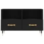 Schwarzer TV-Schrank aus Sperrholz, 80 x 36 x 50 cm von vidaXL, TV-Möbel - Ref: Foro24-828949, Preis: 47,12 €, Rabatt: %