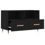 Schwarzer TV-Schrank aus Sperrholz, 80 x 36 x 50 cm von vidaXL, TV-Möbel - Ref: Foro24-828949, Preis: 52,84 €, Rabatt: %