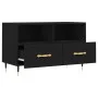 Schwarzer TV-Schrank aus Sperrholz, 80 x 36 x 50 cm von vidaXL, TV-Möbel - Ref: Foro24-828949, Preis: 47,12 €, Rabatt: %