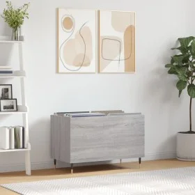 Plywood gray Sonoma wood record cabinet 74.5x38x48 cm by vidaXL, CD and DVD storage - Ref: Foro24-831722, Price: 37,95 €, Dis...