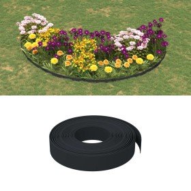 Bordura de jardín polietileno negro 10 m 10 cm Bordura de jardín polietileno negro 10 m 10 cm