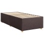 Estructura de cama sin colchón tela marrón oscuro 90x200 cm