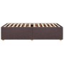 Estructura de cama sin colchón tela marrón oscuro 90x200 cm